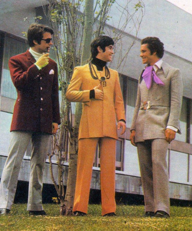 70s_moda_fashion_Cultura, história Pánskej módy, 100 rokov pánskej módy, pravý muž, oblek, sako, vintage, 70 roky