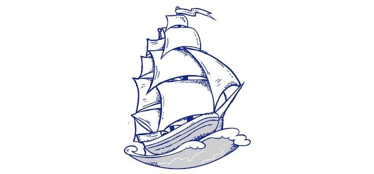 Námornícke Tetovanie plachetnica